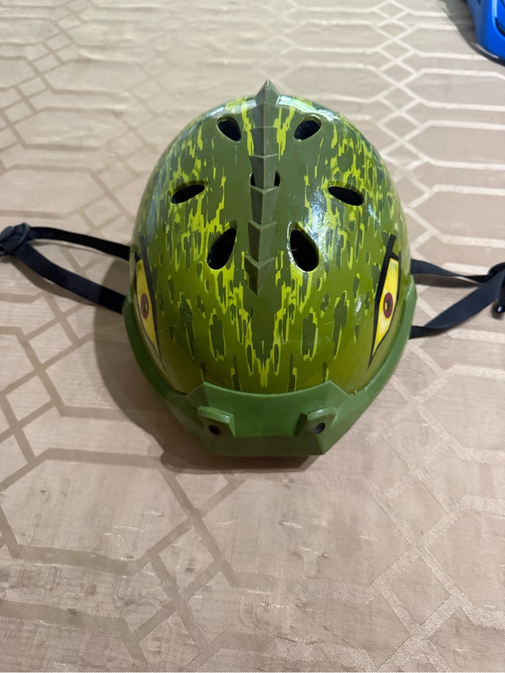 Kids Green Dinosaur Bike Helmet - Unbranded